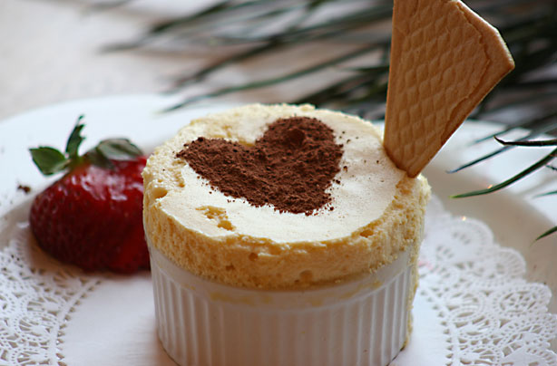 Arctic amaretoo and chocolate flake souffle Arctic amaretoo and chocolate flake souffle