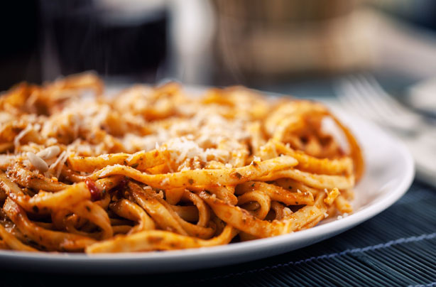 Red pesto tagliatelle