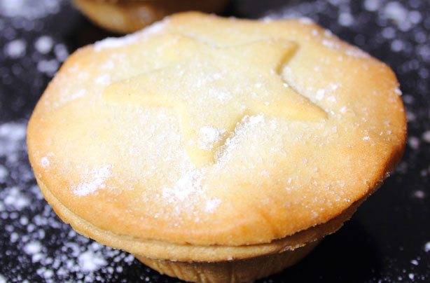 Mince pies with orange pastry