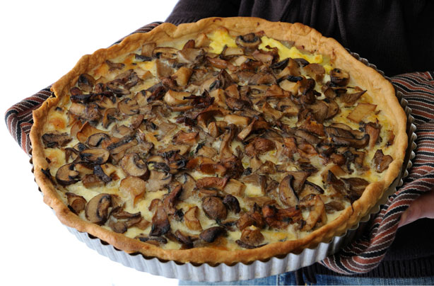 Mushroom and Parmesan tart