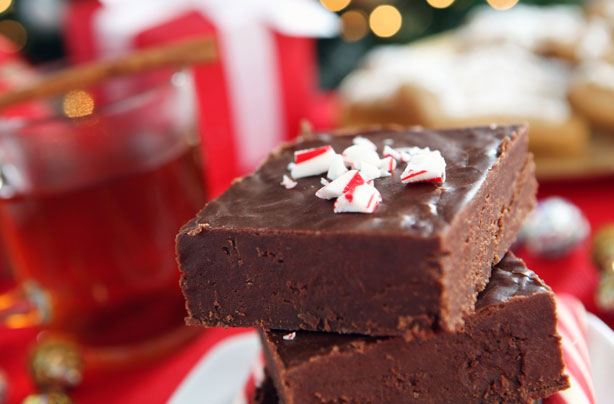 Candy cane fudge
