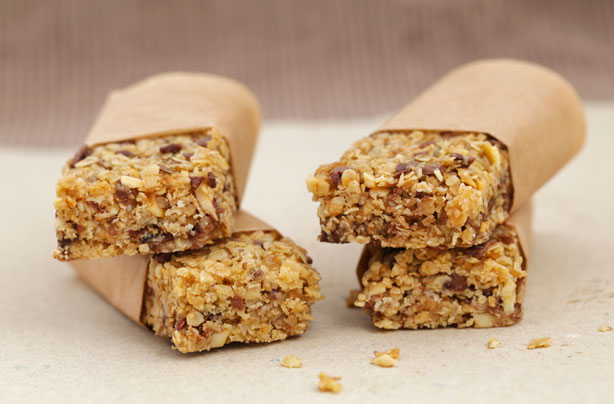 Chocolate and pecan flapjacks Chocolate and pecan flapjacks