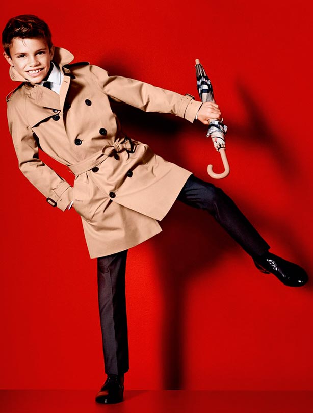 Romeo Beckham modelling for Burberry Romeo Beckham modelling for Burberry