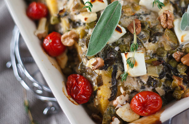 Baked vegetable polenta Baked vegetable polenta