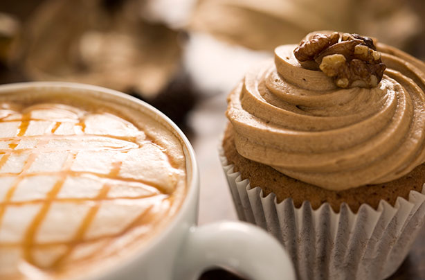 Coffee and walnut cupcakes