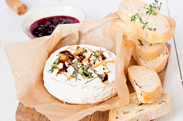 Gooey Camembert with Crunchy Toast and Fresh Thyme