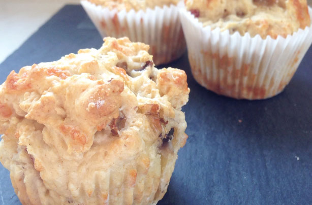 Ham and mushroom muffins