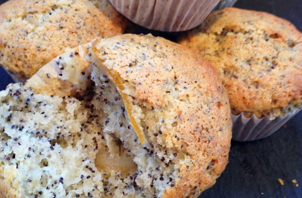 Poppy seed and marmalade muffins