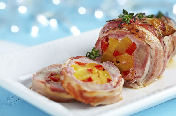 Pork stuffed with pineapple and pepper