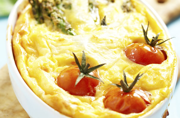 Asparagus and baby tomato gratin Asparagus and baby tomato gratin