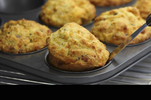 Gluten-free bacon and cheese muffins