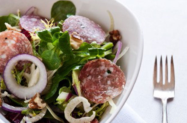 Salami and fennel salad