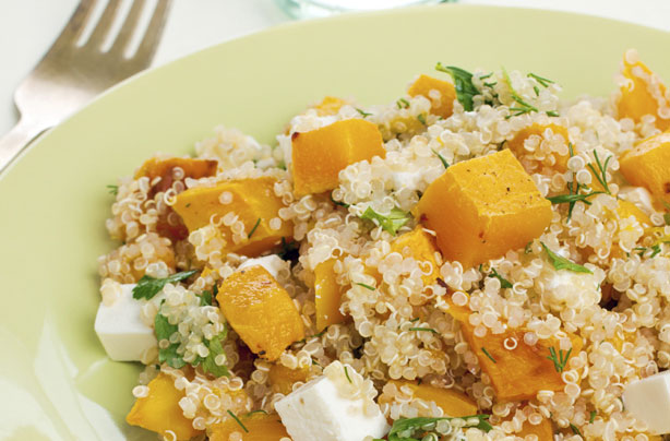 Squash and feta quinoa