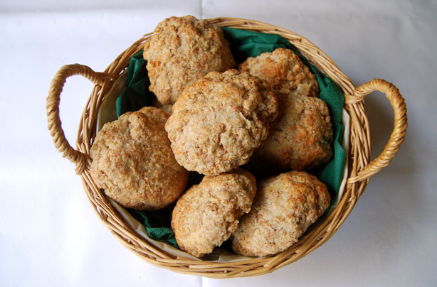 Cheese, apple and walnut scones