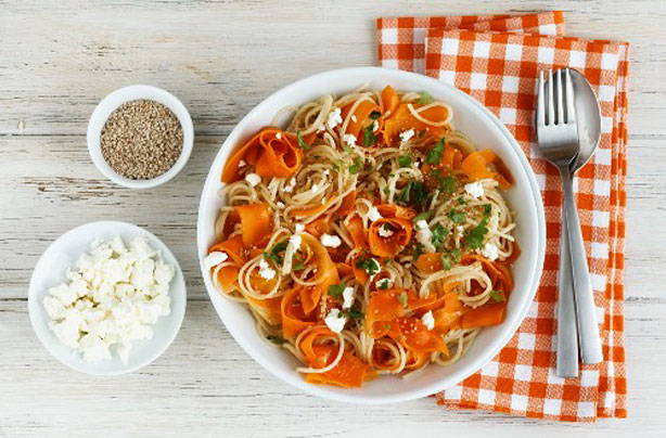 Carrot ribbon spaghetti Carrot ribbon spaghetti