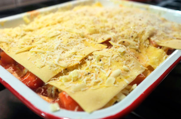 Roasted root vegetable lasagne Roasted root vegetable lasagne