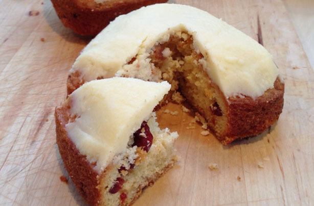Cranberry and white chocolate cake