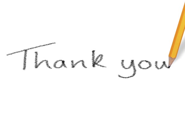 Thank you note Thank you note