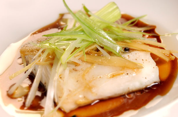Ken Hom's steamed Cantonese style fish Ken Hom's steamed Cantonese style fish