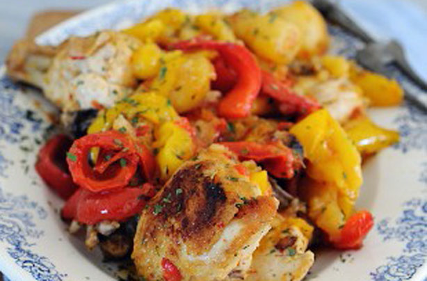 One pot chicken pepper bake One pot chicken pepper bake