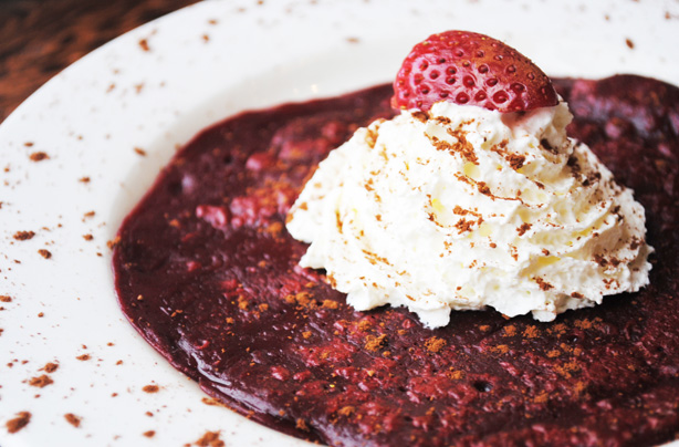Red velvet pancakes