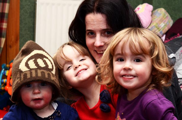 Amy and her 3 under 3