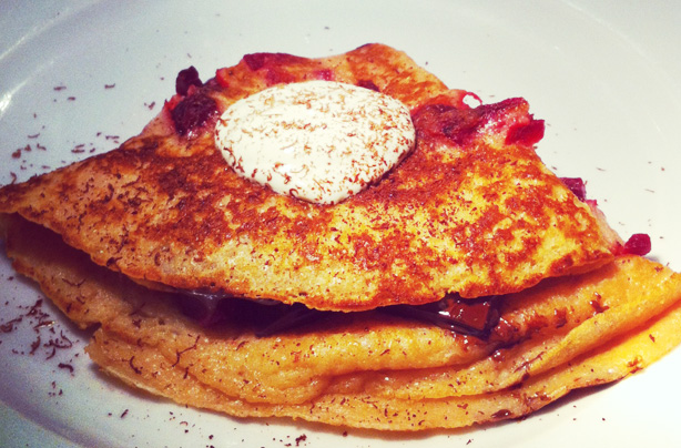 Beetroot and chocolate pancakes Beetroot and chocolate pancakes