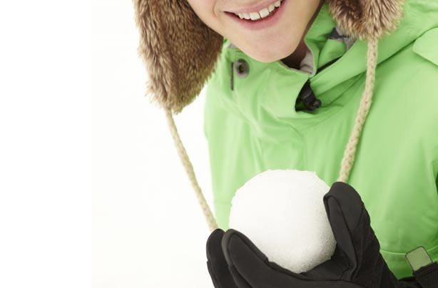Mummy blog: Teen boy holding a snowball