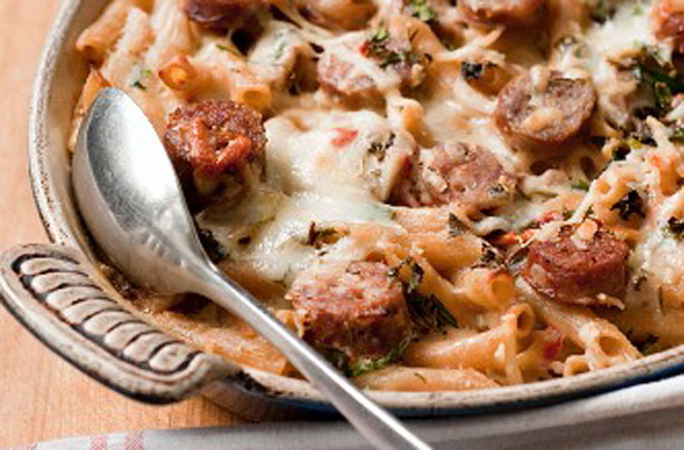 Spicy sausage and cheese bake Spicy sausage and cheese bake