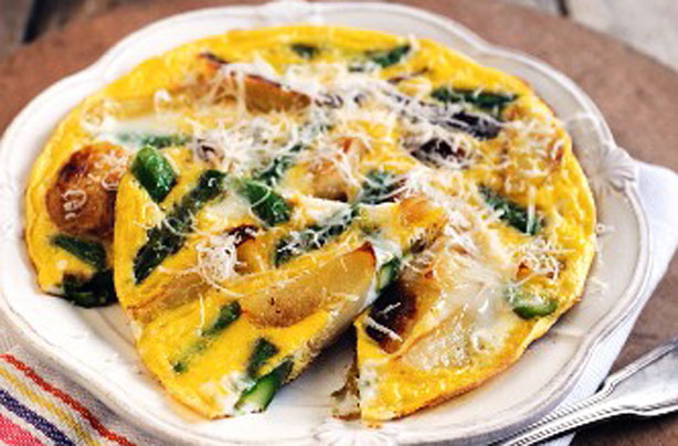 Asparagus and new potato tortilla