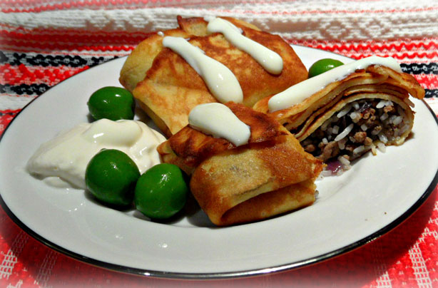 Savoury pancake pies Savoury pancake pies