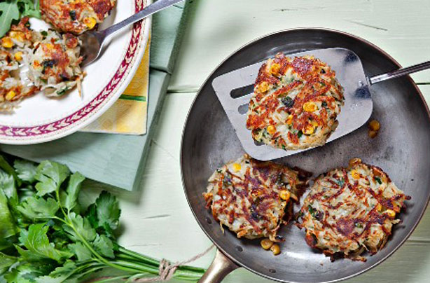 Potato and corn cakes Potato and corn cakes
