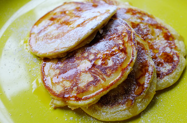 Maple drop pancakes