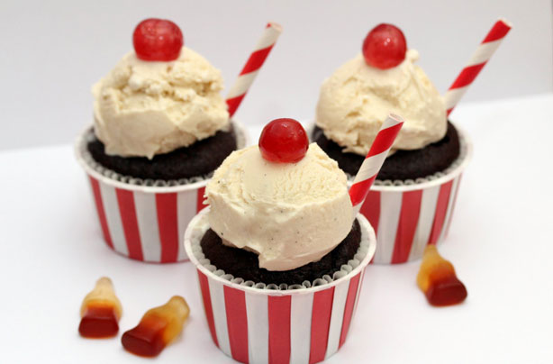 Coke float cupcakes