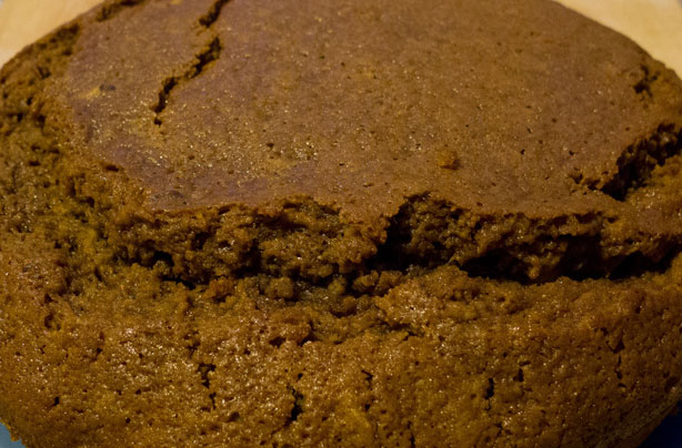 Sticky ginger cake with walnuts