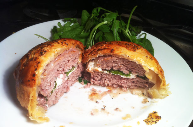 Lamb burger Wellington