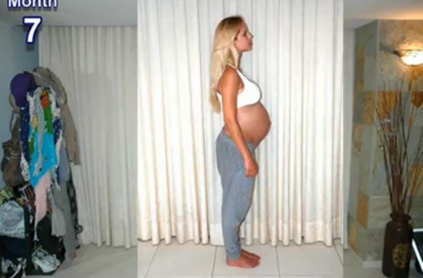 Osher in her pregnancy timeline video
