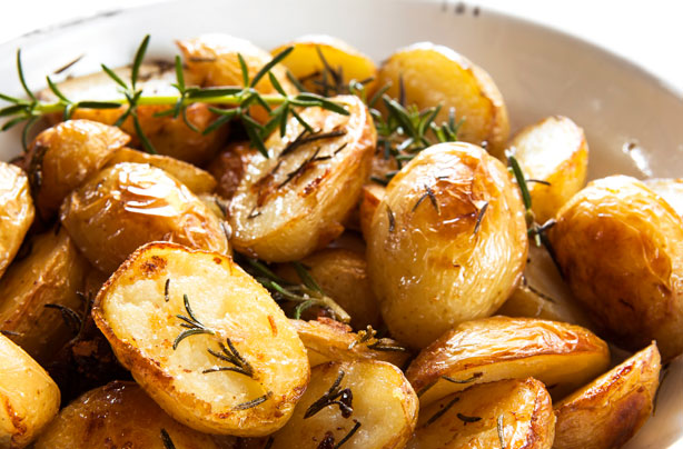 Herby spiced roast potatoes