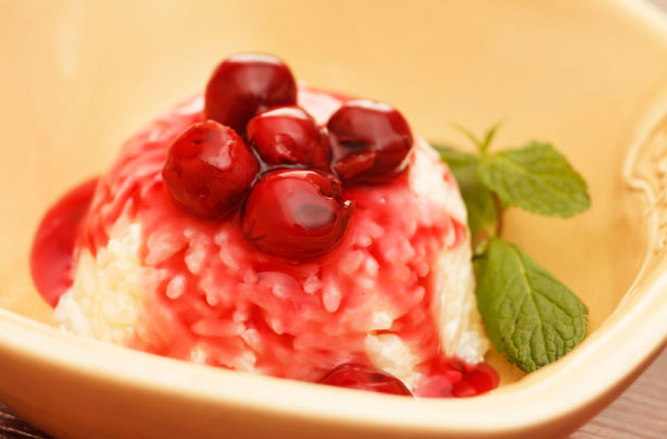 Cherry rice moulds