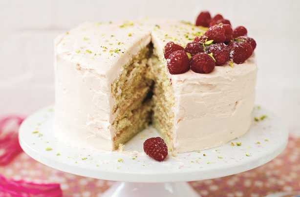 Stacie Stewart's raspberry, rose and vanilla cake Stacie Stewart's raspberry, rose and vanilla cake