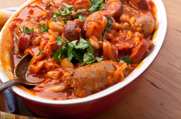 Sausage and bean pot Sausage and bean pot