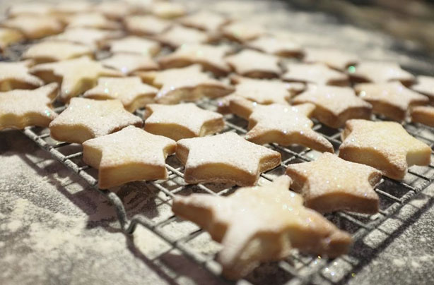 Shortbread star biscuits Shortbread star biscuits
