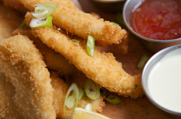 Chicken Goujons with white breadcrumbs