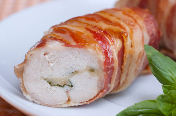 Wrapped chicken stuffed with Boursin
