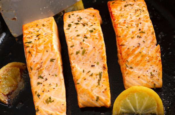 Pan fried salmon fillet Pan fried salmon fillet