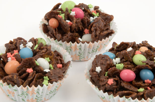Chocolate cornflake cakes Chocolate cornflake cakes