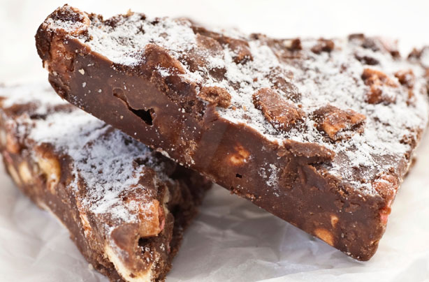 Chocolate biscuit fridge cake