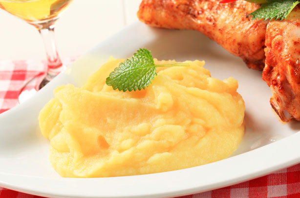 Mashed parsnips with chives