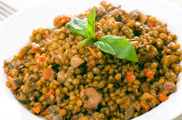 Bacon, chilli and lentil stew Bacon, chilli and lentil stew