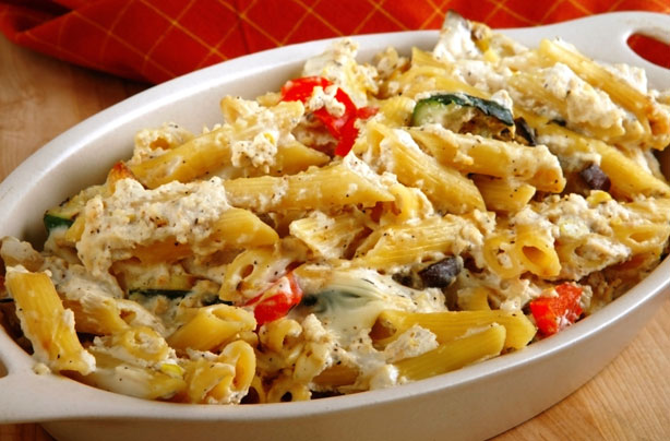 Courgette bacon and chilli pasta bake Courgette bacon and chilli pasta bake